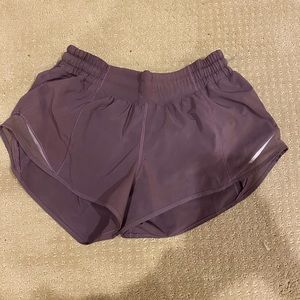 Purple Lulu lemon hottie shorts size 6